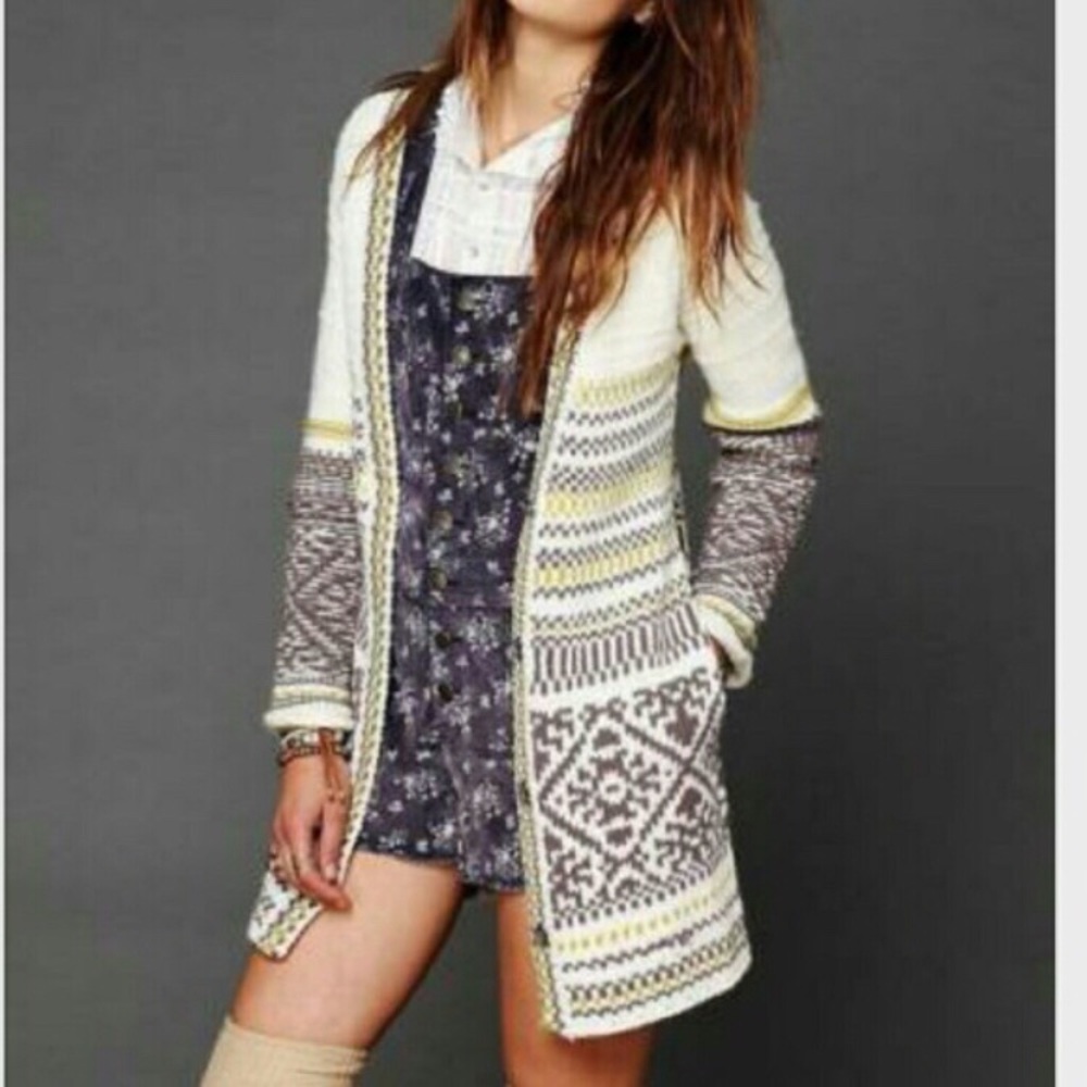 Free People Snow Bunny Annabelle Cardigan Sweater